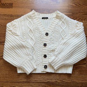 jfashion puff sleeve cardigan